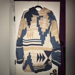 Pendleton single button cardigan sweater wool cotton XL Patterned Sweater